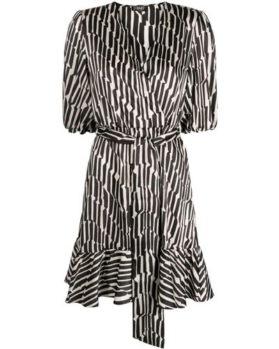 Liu Jo Midi-jurk Met Geometrische Print - Zwart