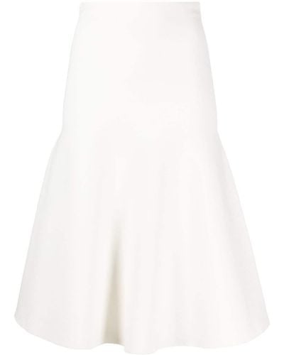 Theory High-waisted Pull-on Midi Skirt - White