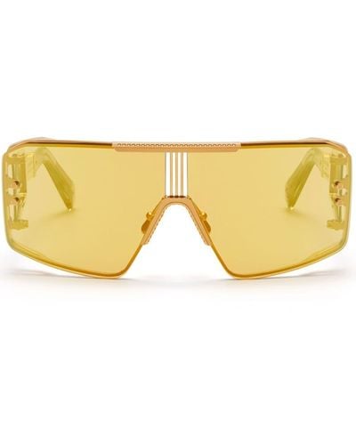 BALMAIN EYEWEAR Le Masque Tinted Sunglasses - Yellow