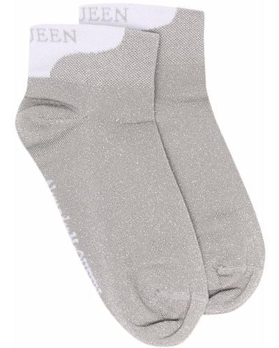 Alexander McQueen Logo-printed Socks - Gray