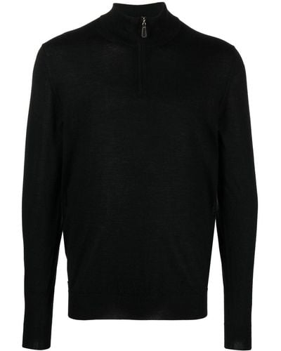 Fedeli High-neck Cardigan - Black