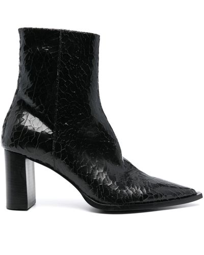 Dorothee Schumacher 75mm Textured-finish Leather Boots - Black