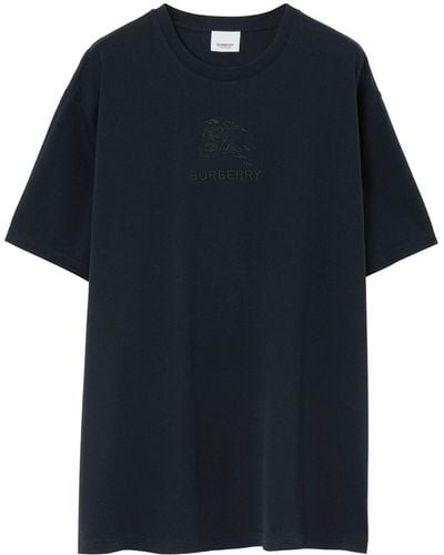 Burberry T-shirt EKD en coton - Bleu