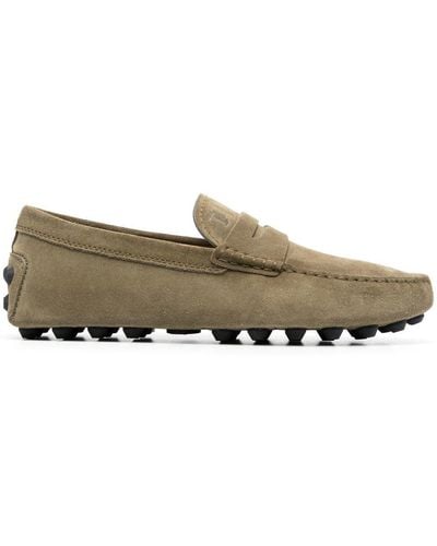 Tod's City Gommino Suede Loafers - Gray