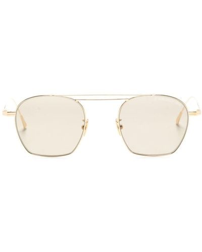 Cutler and Gross 0004 Pilot-frame Sunglasses - Natural