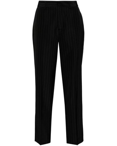 P.A.R.O.S.H. Pinstripe-pattern Trousers - Black