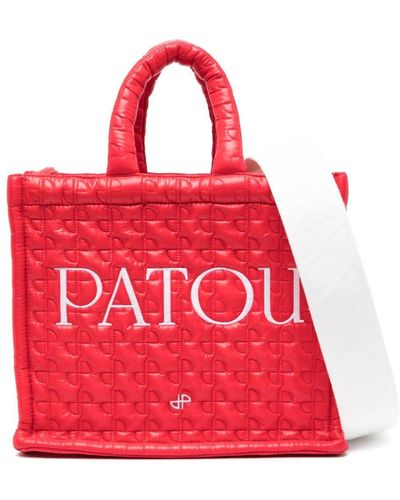 Patou Shopper mit Logo-Stickerei - Rot