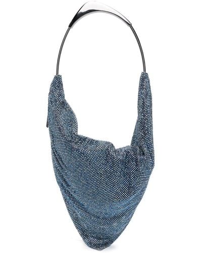 Benedetta Bruzziches Ursula Crystal-embellished Shoulder Bag - Blue