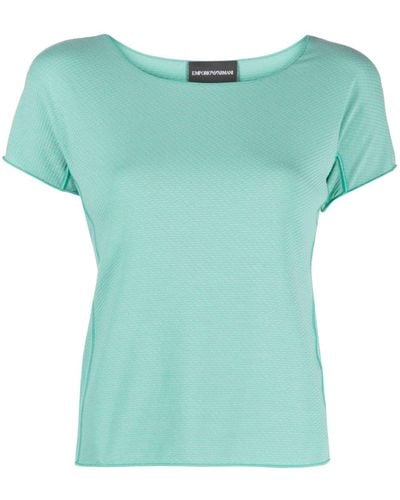 Emporio Armani Geometrisch gemustertes T-Shirt - Grün