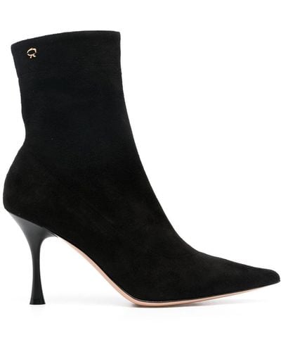Gianvito Rossi Dunn 85mm Suede Boots - Black