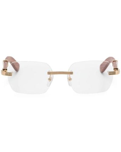 Cartier Rahmenlose Brille mit eckigen Gläsern - Mehrfarbig