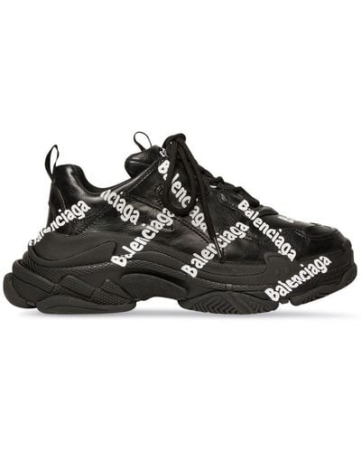 Balenciaga Triple S Logo Sneakers - Black