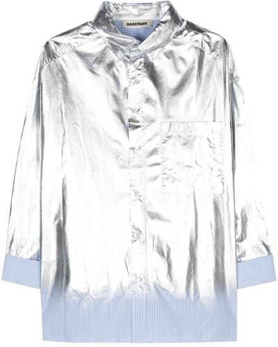 DARKPARK Camicia Nathalie con effetto metallizzato - Grigio