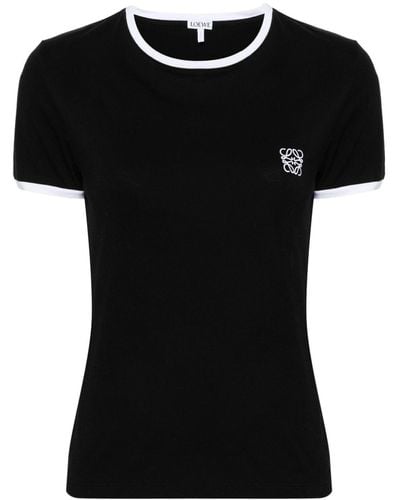 Loewe T-shirt Met Borduurwerk - Zwart