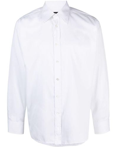 Tom Ford Schmales Popeline-Hemd aus Seide - Weiß