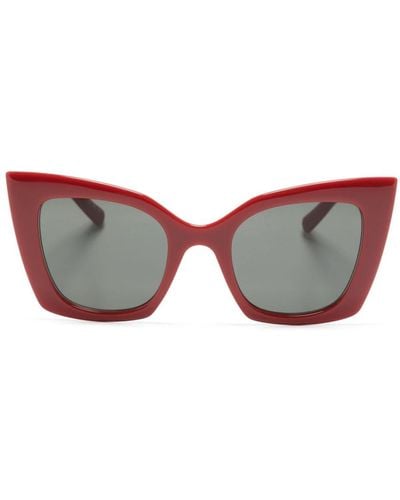 Saint Laurent Sl 552 Oversize-frame Sunglasses - Red