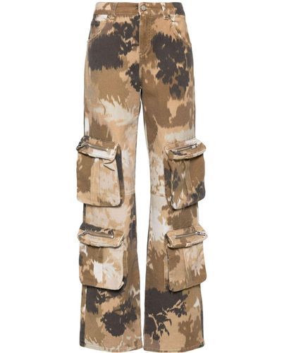 Blumarine Chiné Jeans Met Camouflageprint - Naturel