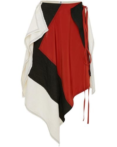 JW Anderson Patchwork-design Asymmetrical Skirt - Multicolor