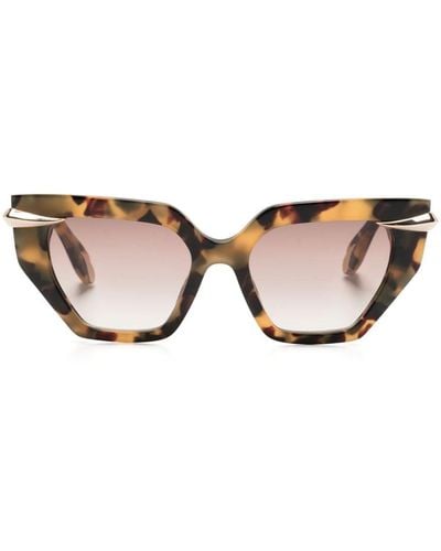 Roberto Cavalli Fang Cat-eye Sunglasses - Natural