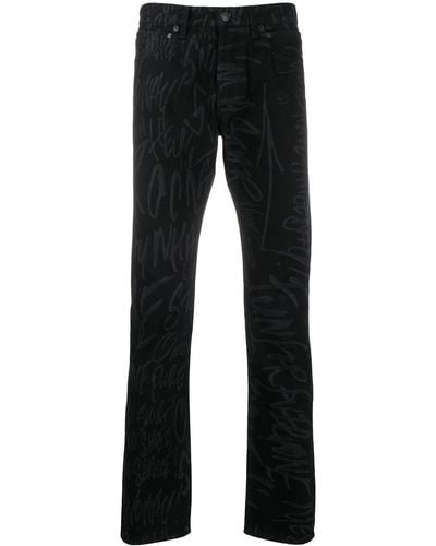 TAKAHIROMIYASHITA TheSoloist. X Disney Scribble Printed Trousers - Black