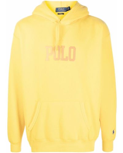 Polo Ralph Lauren Polo Pony Logo-print Pullover Hoodie - Yellow