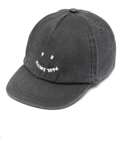 PS by Paul Smith Logo-embroidered Cotton Cap - Gray