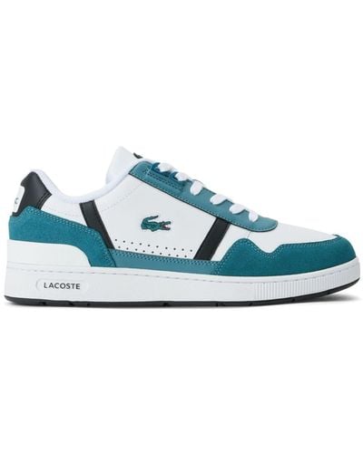 Lacoste T-clip Leren Sneakers - Blauw