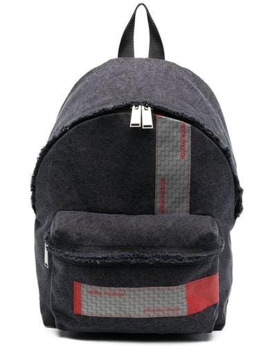 Heron Preston Logo-patch Distressed Backpack - Black