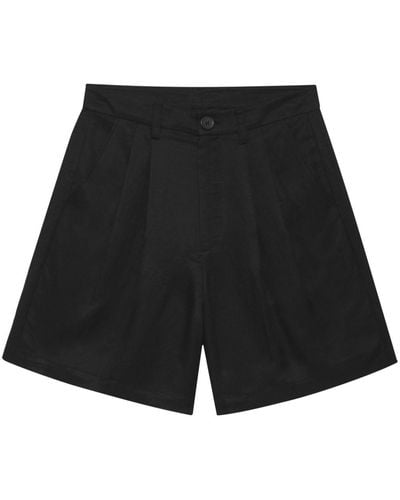 Anine Bing Carrie Pleat-detailing Shorts - Black