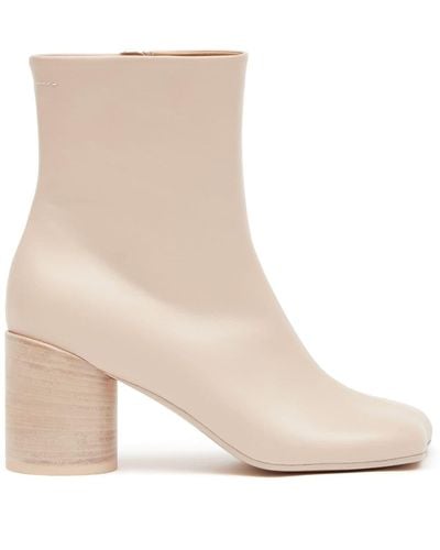 MM6 by Maison Martin Margiela Anatomic 70mm Leather Ankle Boots - Natural
