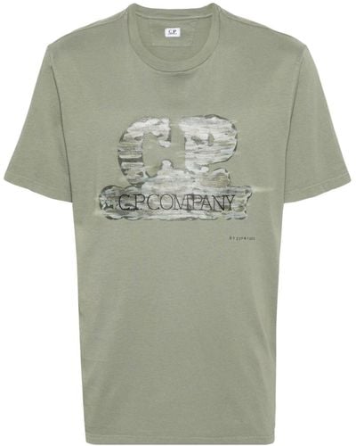 C.P. Company T-Shirt mit Logo-Print - Grün