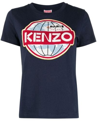 KENZO T-shirt Met Print - Blauw