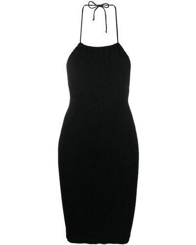 Bondeye シアサッカータイトドレス - ブラック