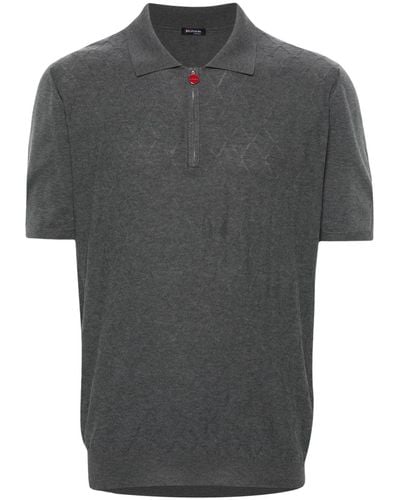 Kiton Knitted Polo Shirt - Grey