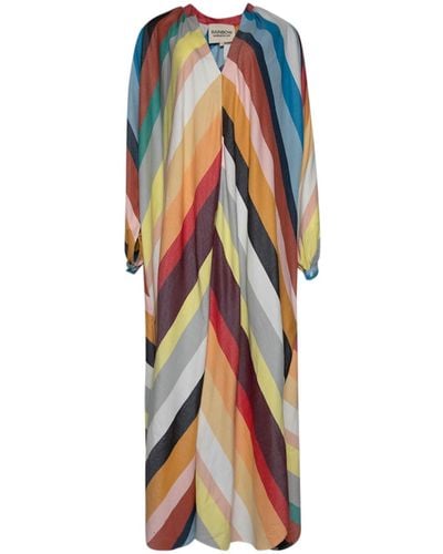 Marrakshi Life Maxi-jurk Met Chevron Streep - Blauw