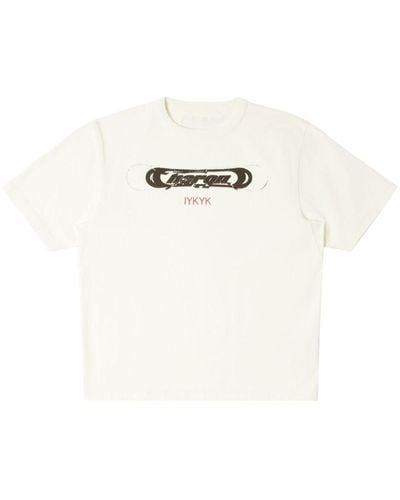 Heron Preston T-shirt en coton à logo imprimé - Blanc