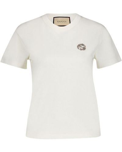 Gucci T-shirt Met GG-logo - Wit