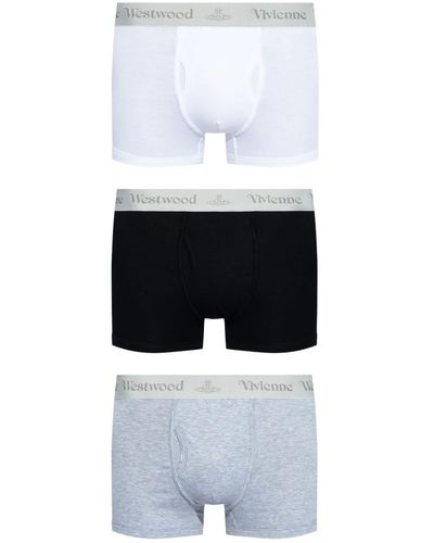 Vivienne Westwood Logo-waistband Organic-cotton Blend Boxers - White