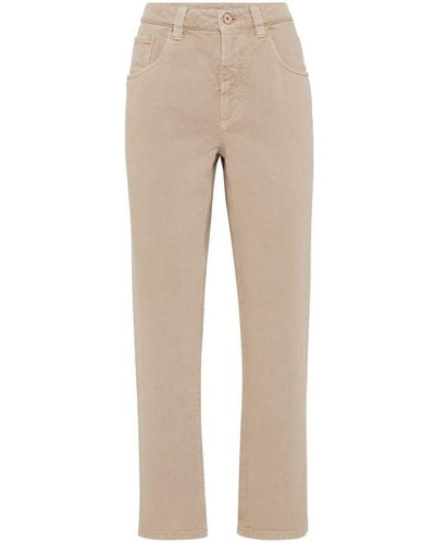 Brunello Cucinelli Mid-rise Cropped Jeans - Natural