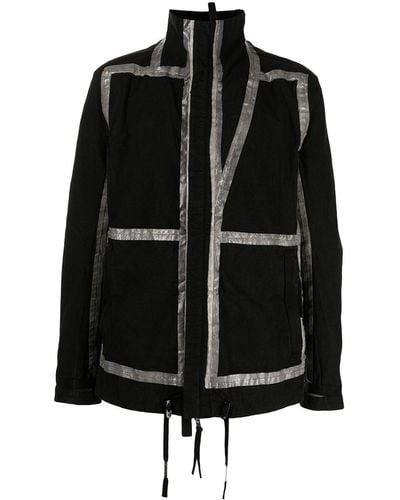 Boris Bidjan Saberi Reversible Metallic Trim Zipped Jacket - Black