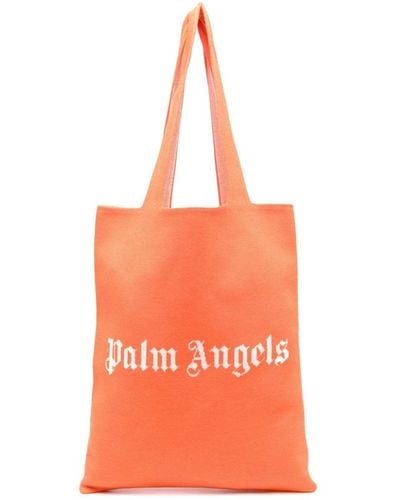 Palm Angels ロゴプリント トートバッグ - オレンジ
