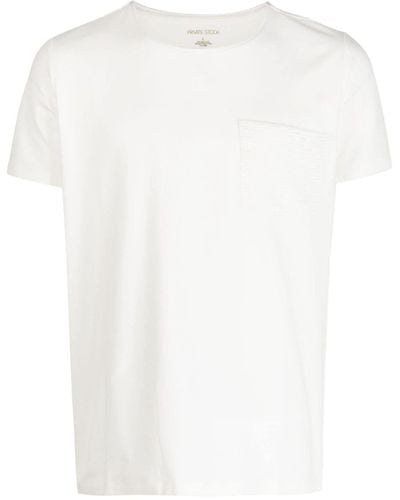 Private Stock Cyrus T-Shirt mit aufgesetzter Tasche - Weiß