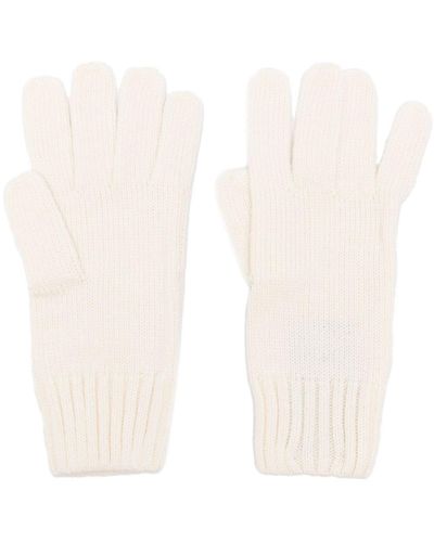 Bimba Y Lola Logo-patch Knitted Gloves - White