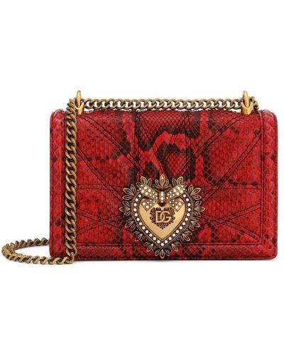 Dolce & Gabbana Medium Devotion Crossbody Bag - Red