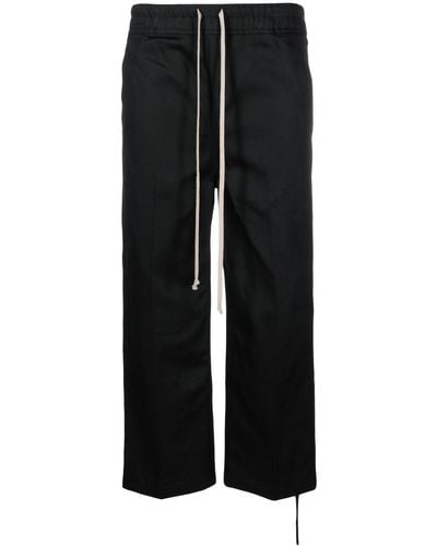 Rick Owens Drawstring Cropped-cargo Trousers - Black