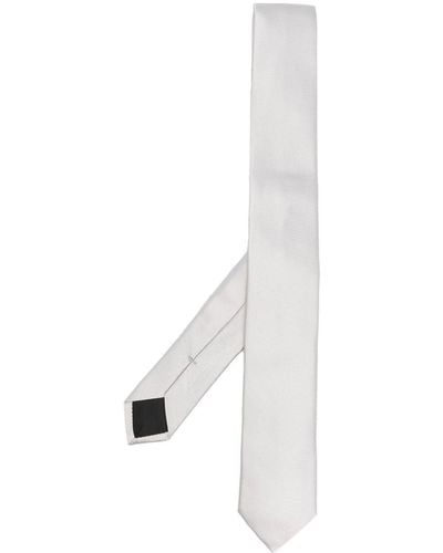 Givenchy Silk Logo Pin Tie - White
