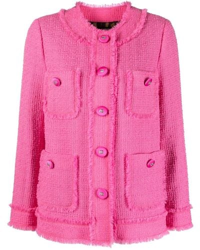 Dolce & Gabbana Bouclé Tweed Jacket - Pink