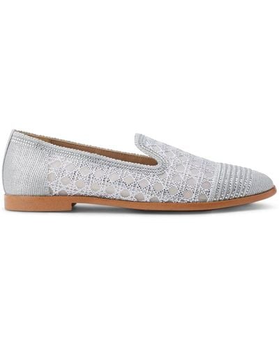 Nicoli Artemis Crystal-embellished Loafers - White
