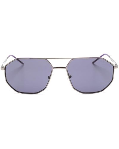 Emporio Armani Geometric-frame Sunglasses - Purple