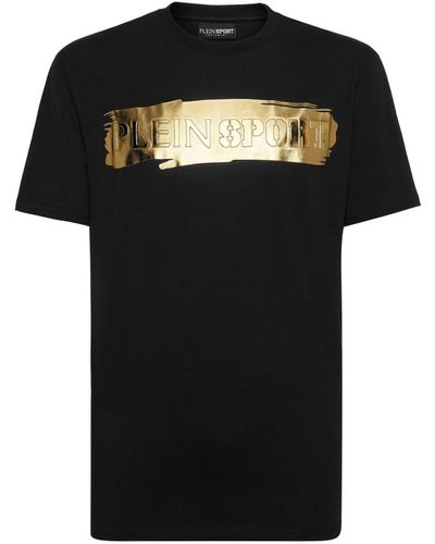 Philipp Plein Camiseta con estampado de pinceladas - Negro